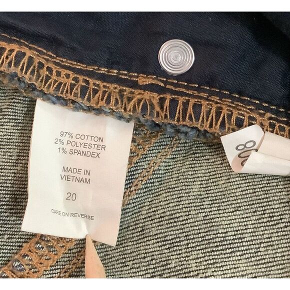 Soho Jeans Curve Creator Leggings Size 20 Stretch Blue midrise - Picture 8 of 9